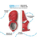 sandalia cangrejera barefoot infantil rojo calpe rocker ss26 03