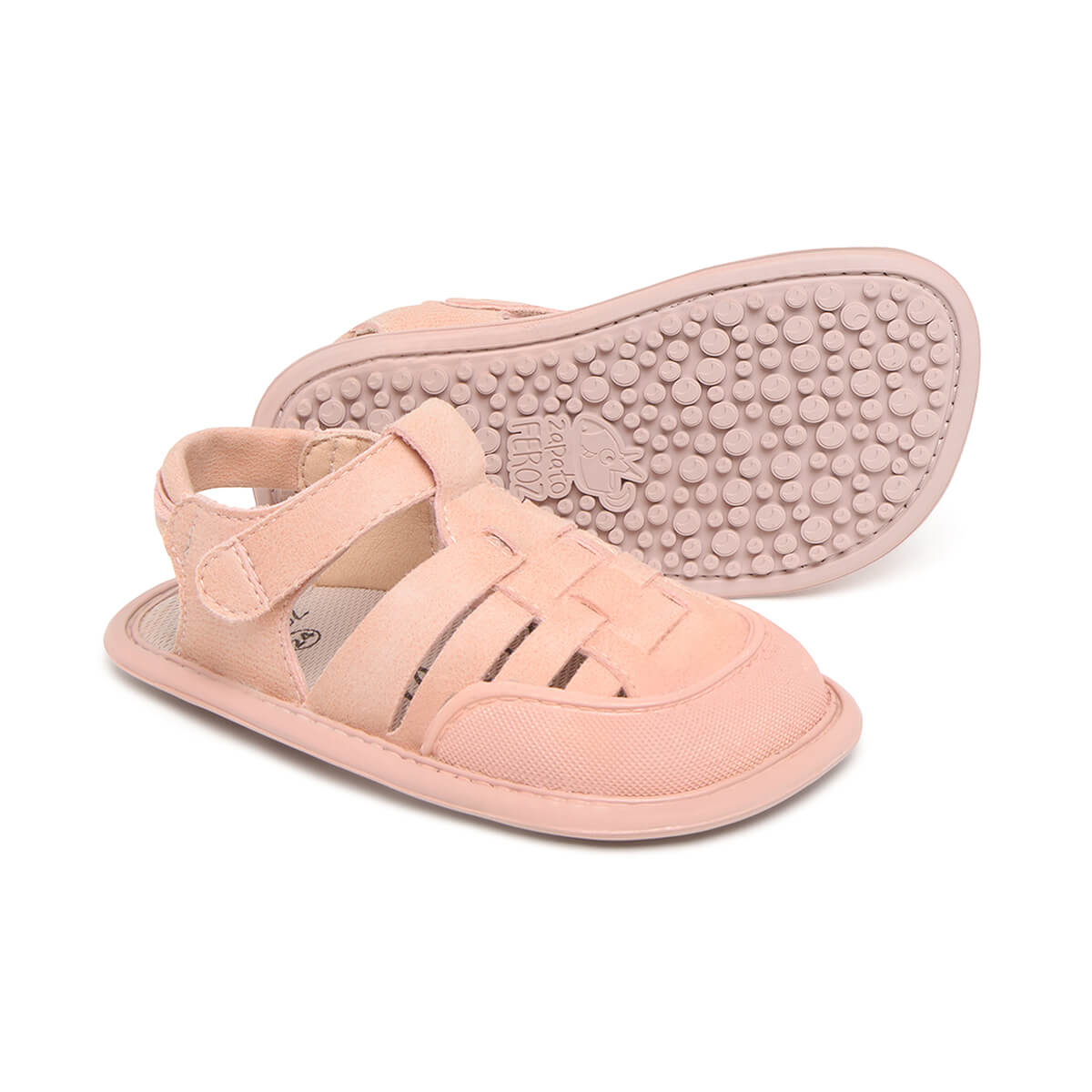 sandalia cangrejera barefoot infantil rosa calpe rocker ss25 02 | Rosa Palo Microfibra Serraje
