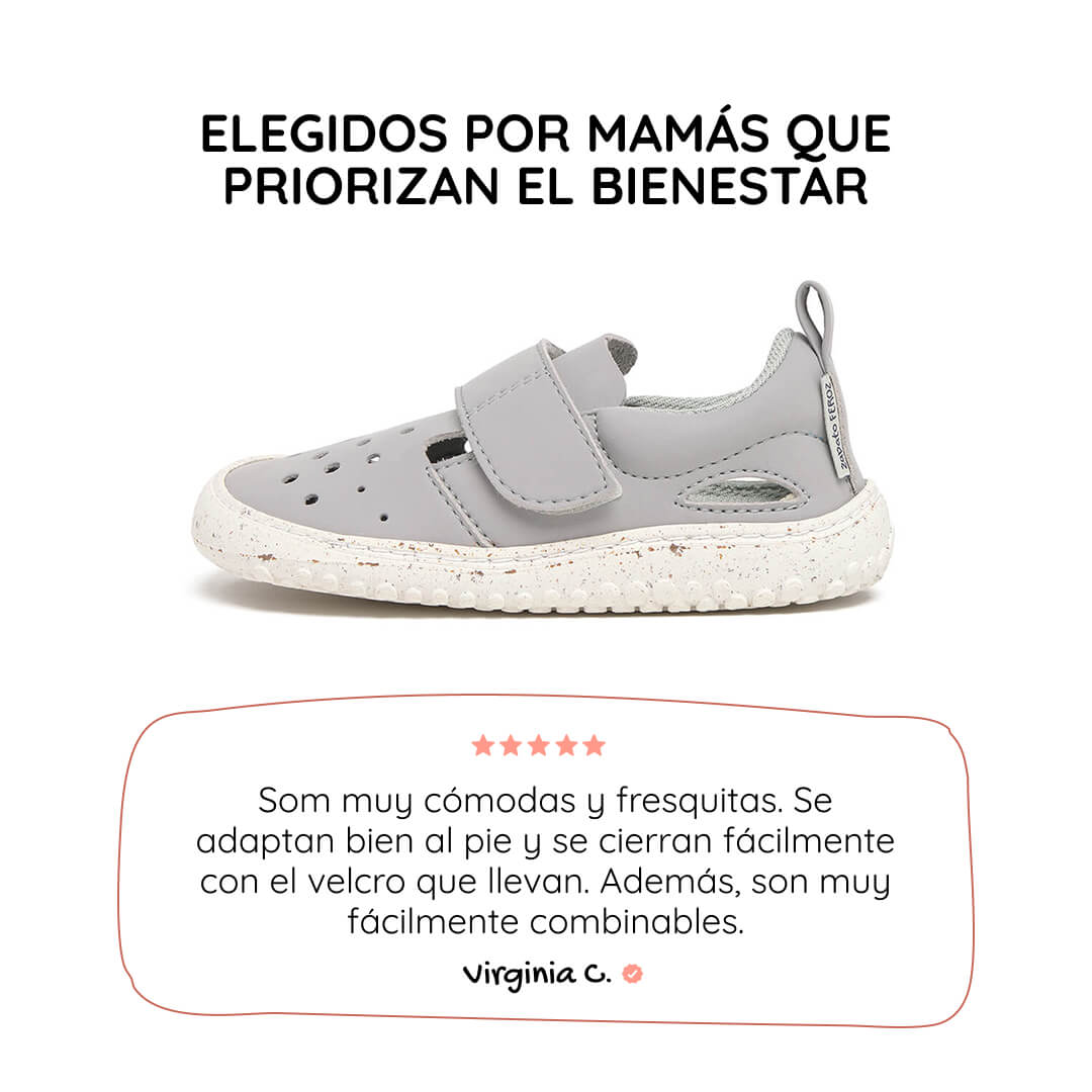 sandalia cerrada barefoot infantil gris benisa rocker ss25 01_ff684f27 89ea 4365 968c f95a2417440f