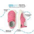 sandalia cerrada barefoot infantil rosa fresa benisa rocker ss26