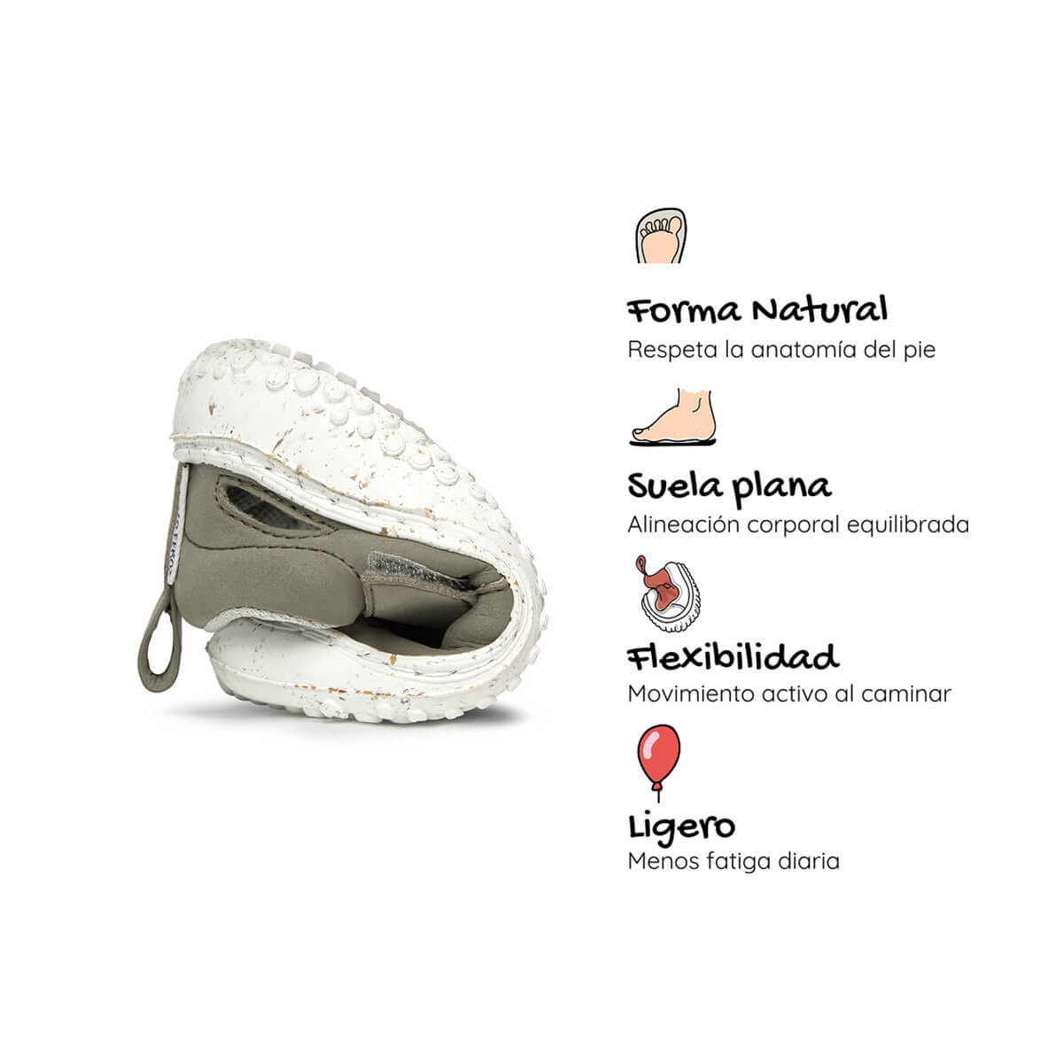 sandalia cerrada respetuosa bebes feroz kaki benisa ss25 04 | Kaki Microfibra Nobuck