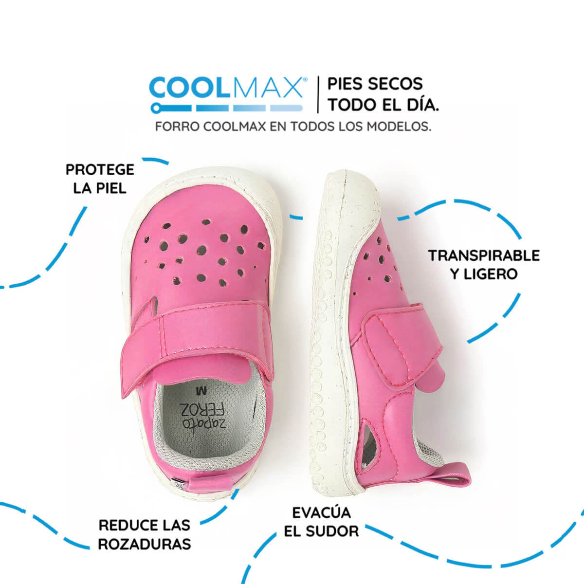 sandalia cerrada respetuosa bebes fresa rosa benisa feroz ss25 03