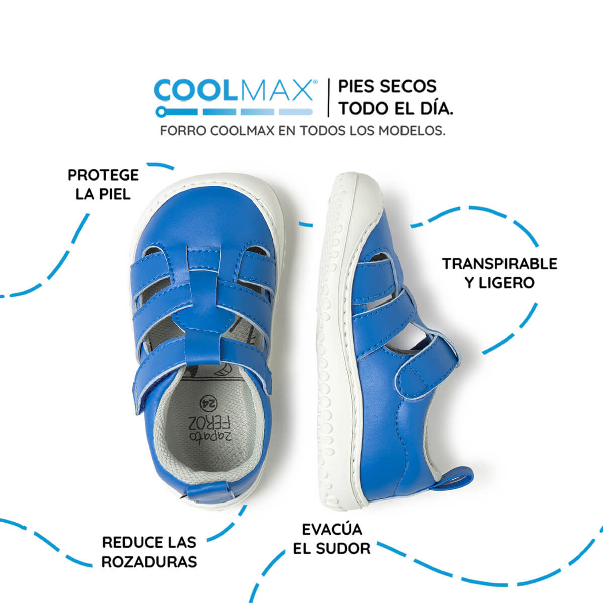 sandalia deportiva resistente agua respetousa infantil azul royal irta rocker ss26 03
