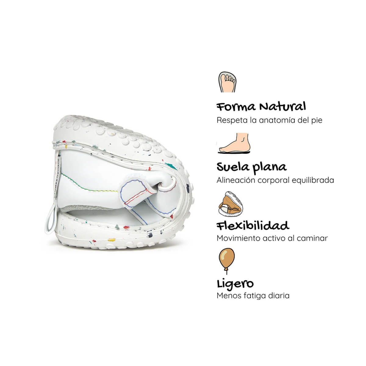sandalia deportiva resistente agua respetousa infantil blanco multicolor irta rocker ss26 04