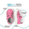 sandalia deportiva resistente agua respetousa infantil fresa rosa irta rocker ss26 03