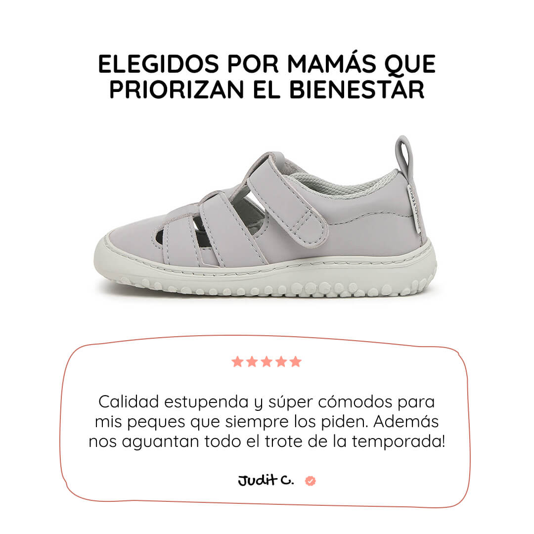sandalia deportiva resistente agua respetousa infantil gris irta rocker ss26 01