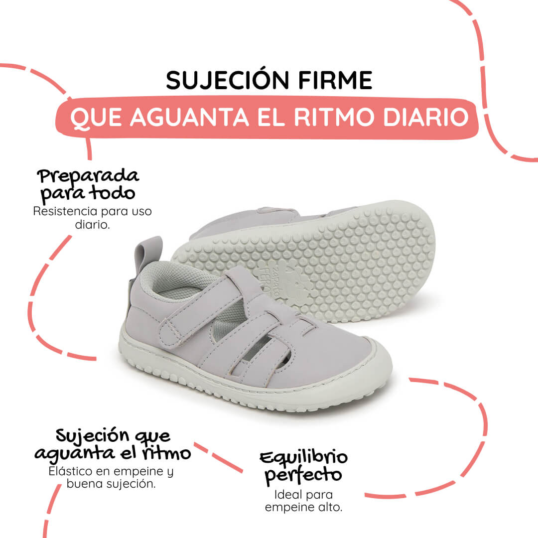 sandalia deportiva resistente agua respetousa infantil gris irta rocker ss26 02