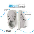 sandalia deportiva resistente agua respetousa infantil gris irta rocker ss26