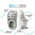 sandalia deportiva resistente agua respetousa infantil plata plateado irta rocker ss26 03