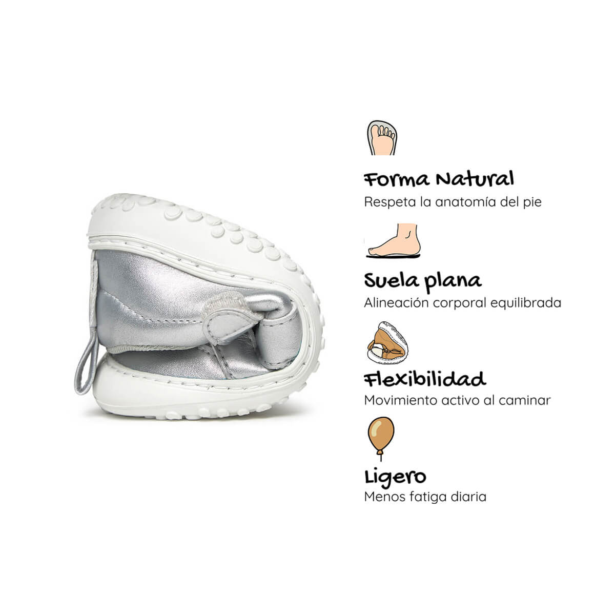 sandalia deportiva resistente agua respetousa infantil plata plateado irta rocker ss26 04