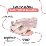 sandalia doble velcro barefoot infantil rosa palo Saler rocker ss26 Palo 02 | Rosa Palo Microfibra Nobuck