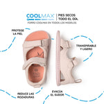 sandalia doble velcro barefoot infantil rosa palo Saler rocker ss26 Palo 03 | Rosa Palo Microfibra Nobuck