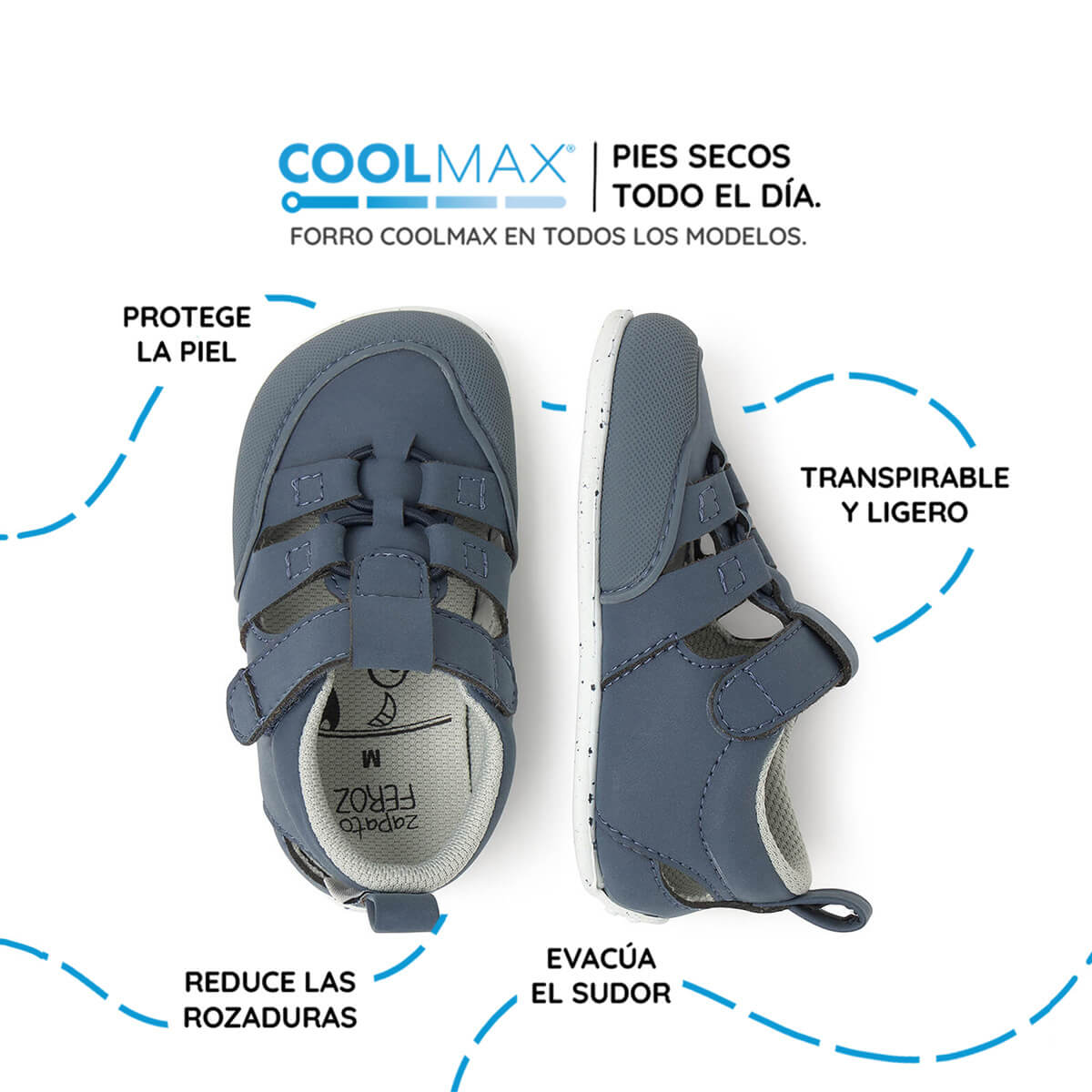 sandalia elastico respetuosa bebes azul canet feroz ss26 03