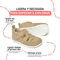 sandalia elastico respetuosa bebes beige piedra canet feroz ss26 02