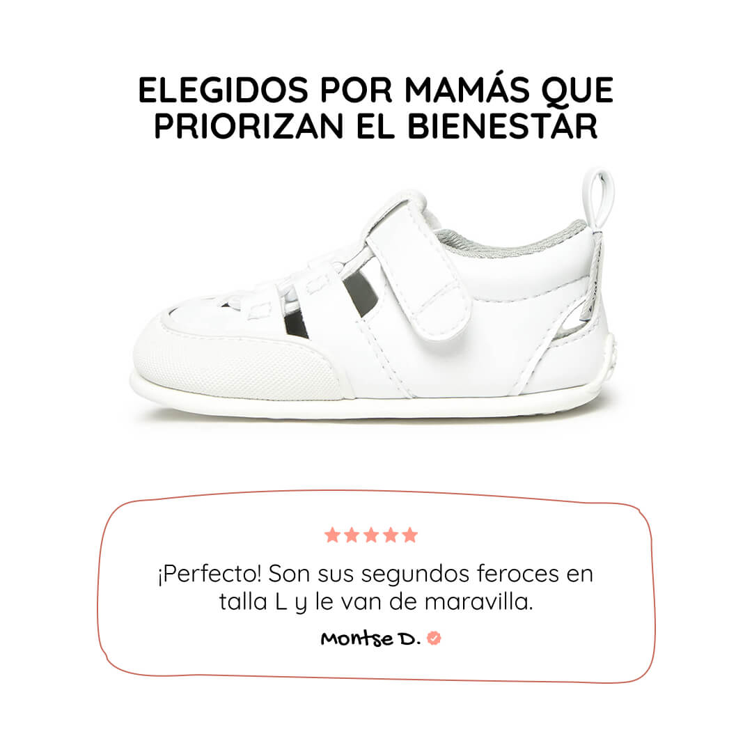 sandalia elastico respetuosa bebes blanco canet feroz ss26 01