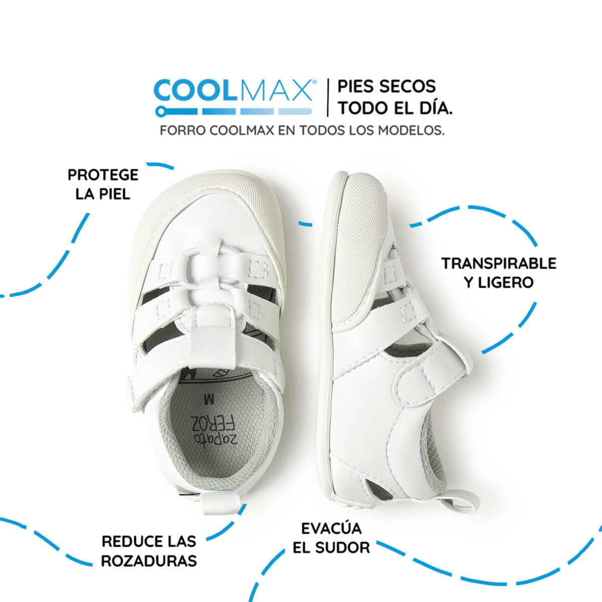 sandalia elastico respetuosa bebes blanco canet feroz ss26 03