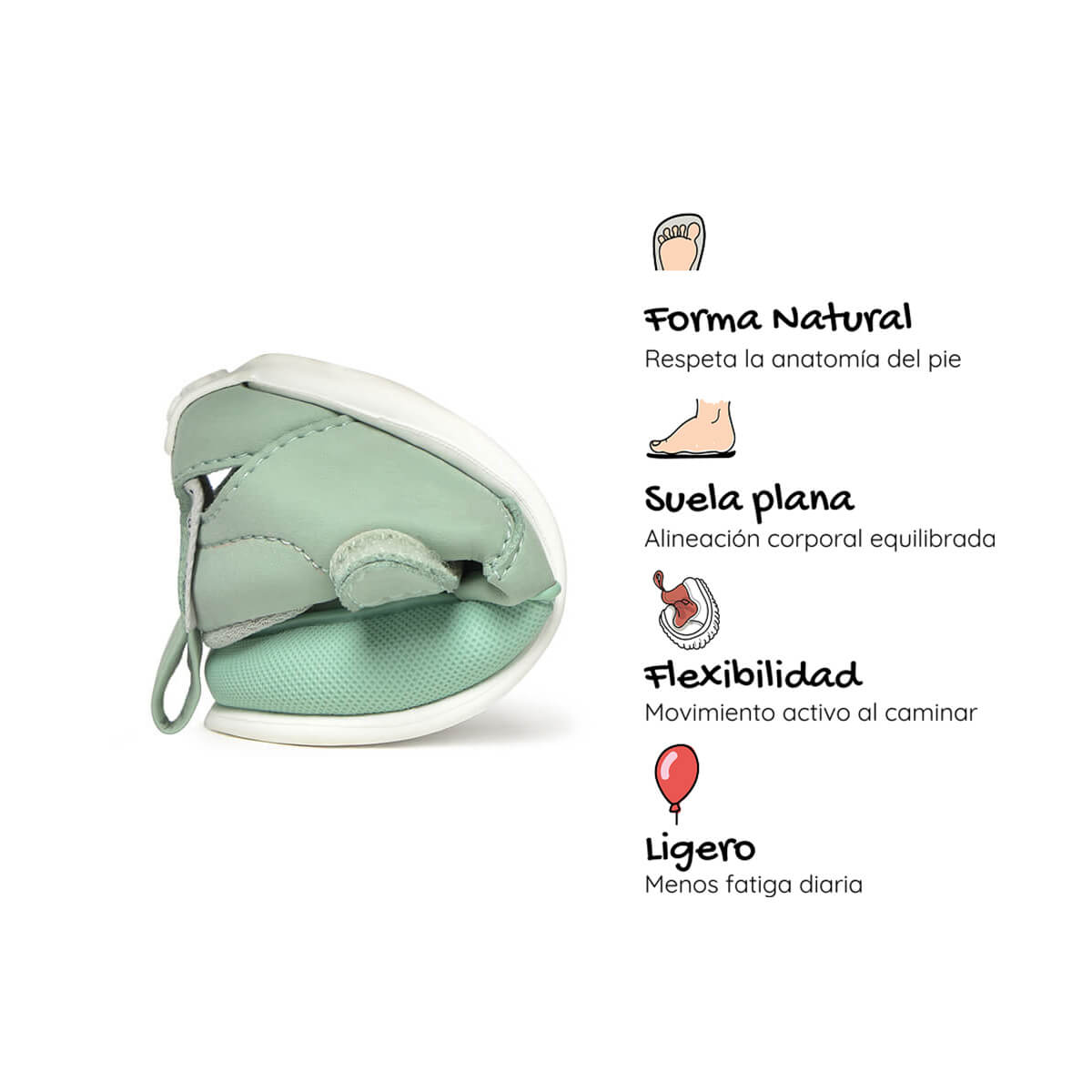 sandalia elastico respetuosa bebes mint canet feroz ss26 04