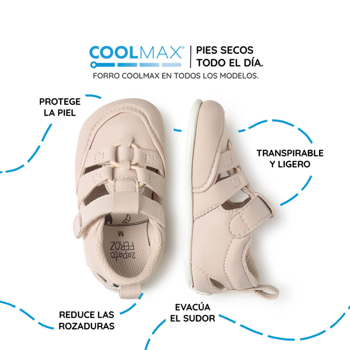 sandalia elastico respetuosa bebes rosa palo canet feroz ss26 03