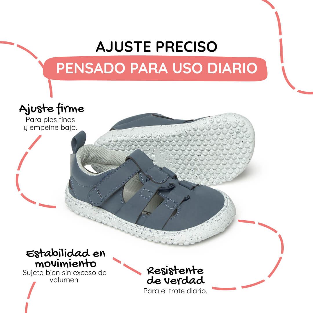 sandalia elastico respetuosa infantil azul canet rocker ss25 Denim 02