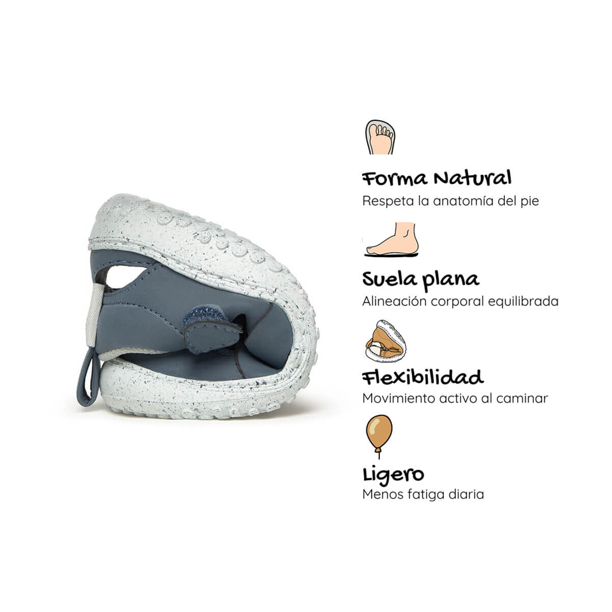 sandalia elastico respetuosa infantil azul canet rocker ss25 Denim 04