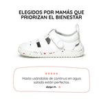 sandalia elastico respetuosa infantil blanco canet rocker ss26 01 | blanco microfibra