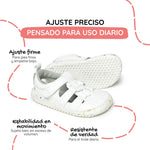 sandalia elastico respetuosa infantil blanco canet rocker ss26 02 | blanco microfibra