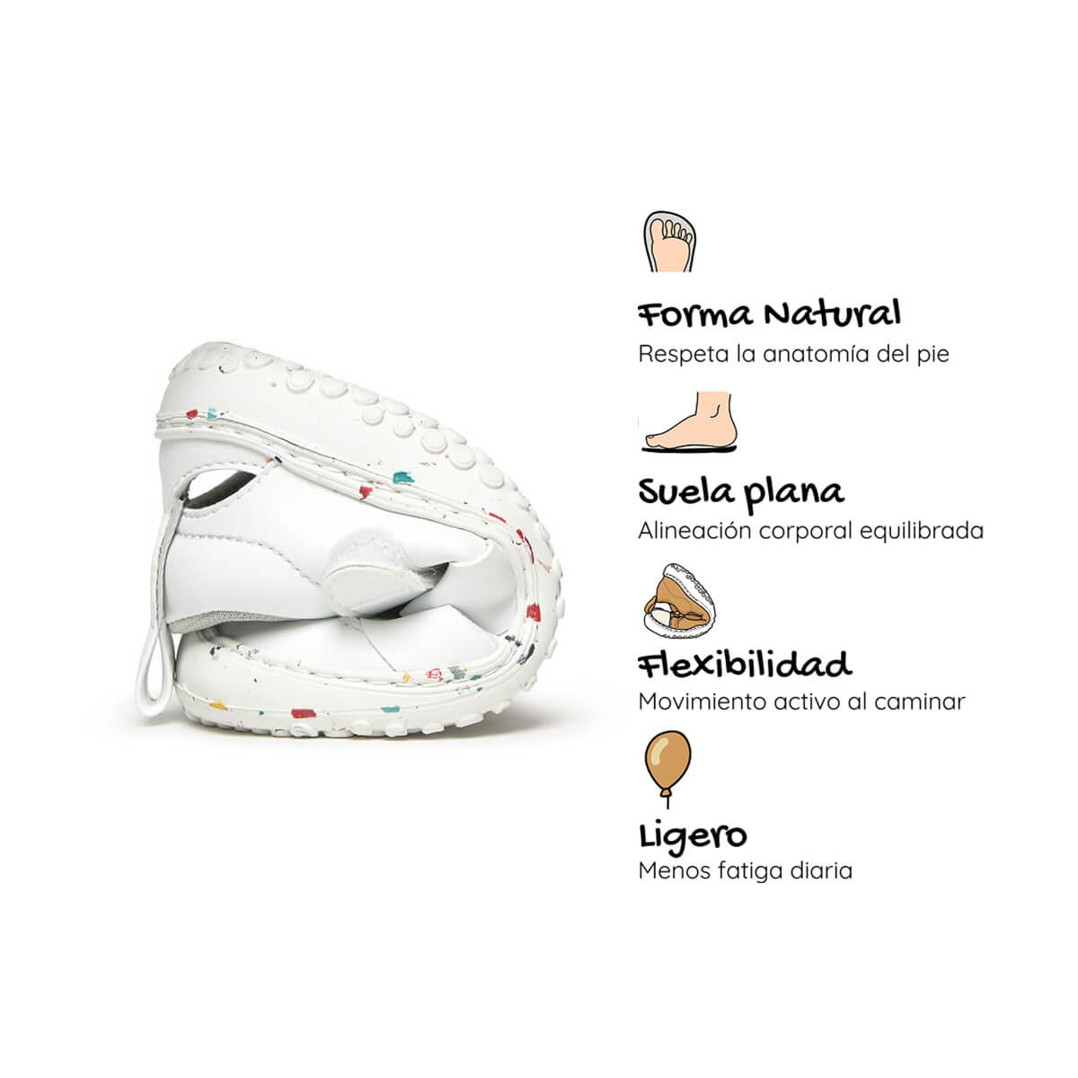 sandalia elastico respetuosa infantil blanco canet rocker ss26 04 | blanco microfibra