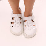 sandalia elastico respetuosa infantil canet rocker ss26 blanco | blanco microfibra