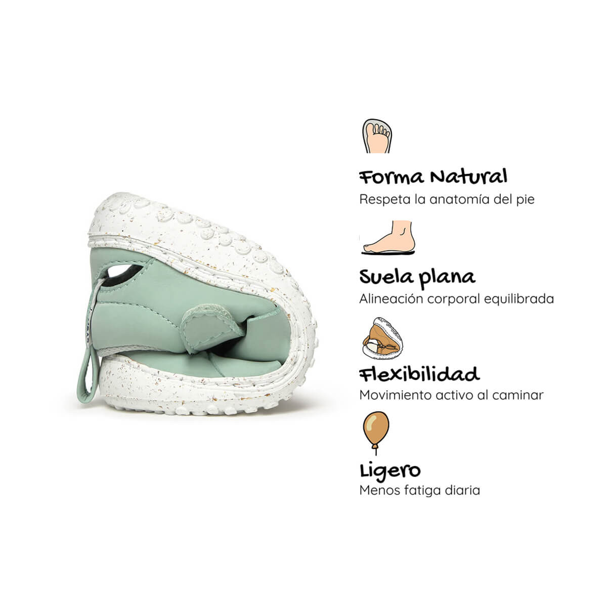 sandalia elastico respetuosa infantil mint canet rocker ss26 04