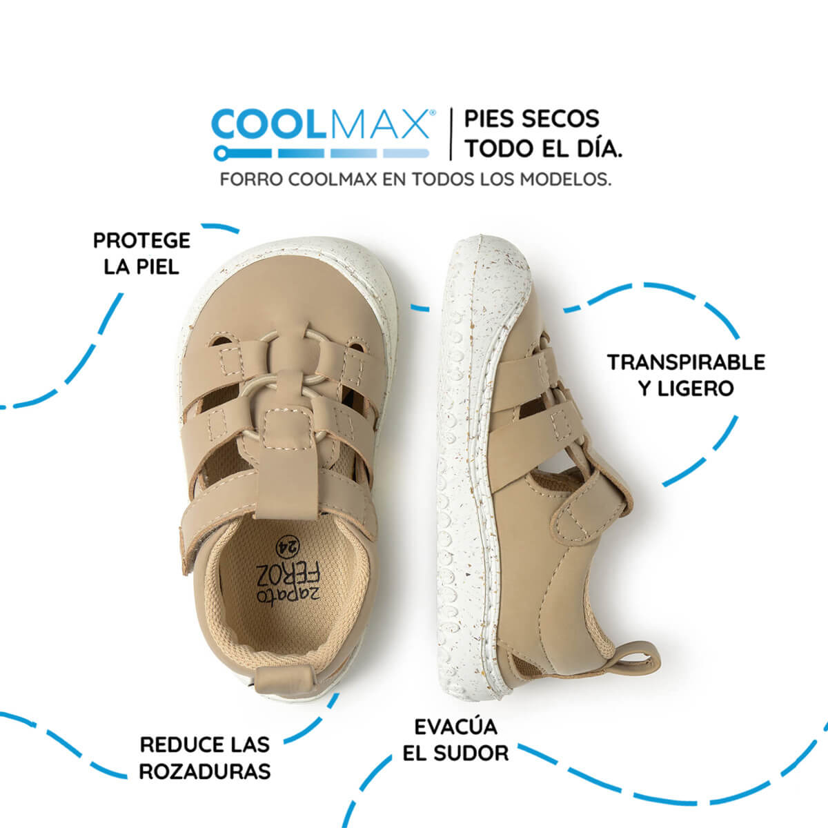 sandalia elastico respetuosa infantil piedra canet rocker ss25 03