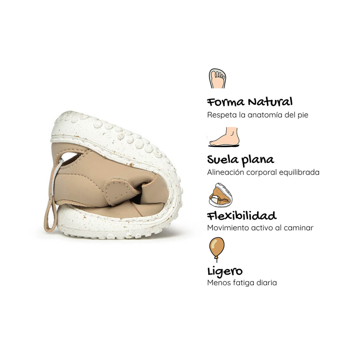 sandalia elastico respetuosa infantil piedra canet rocker ss25 04