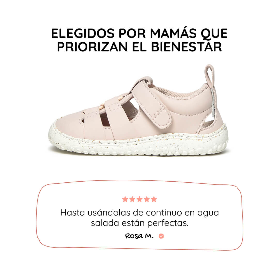 sandalia elastico respetuosa infantil rosa palo canet rocker ss25 Palo 01 | rosa palo microfibra nobuck