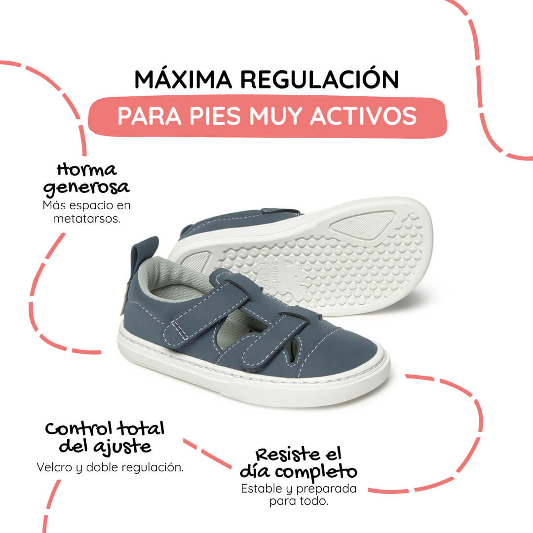 sandalia mayor apertura barefoot infantil azul javea rocker ss25 Denim 02