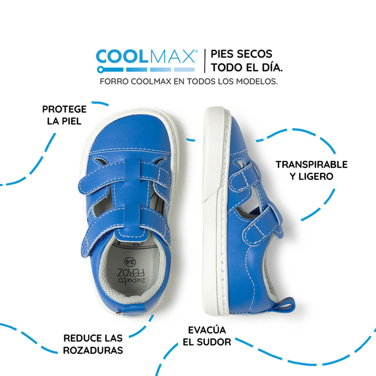 sandalia mayor apertura barefoot infantil azul royal javea rocker ss26 03