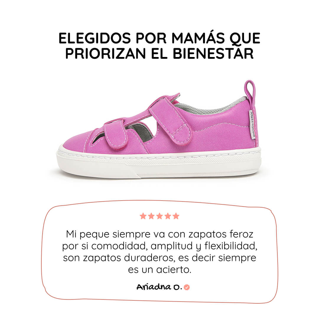 sandalia mayor apertura barefoot infantil fresa rosa javea rocker ss26 01