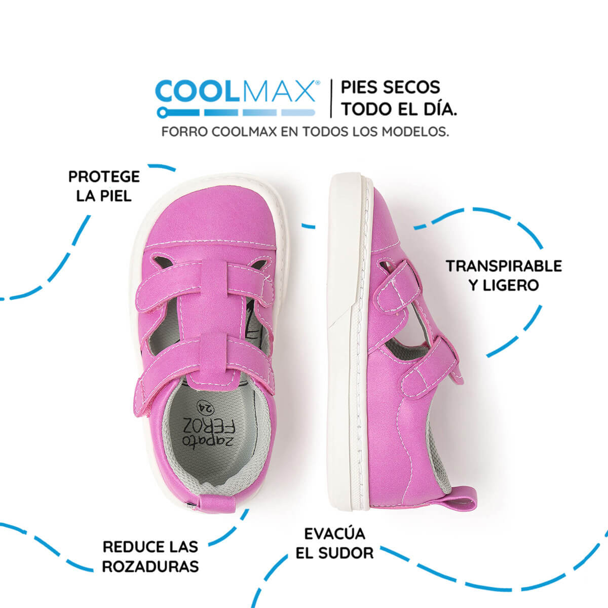 sandalia mayor apertura barefoot infantil fresa rosa javea rocker ss26 03