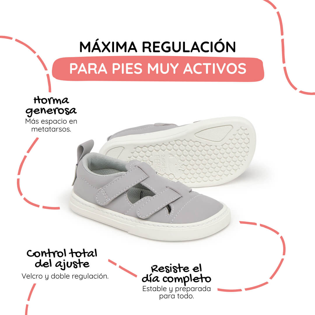 sandalia mayor apertura barefoot infantil gris javea rocker ss26 02