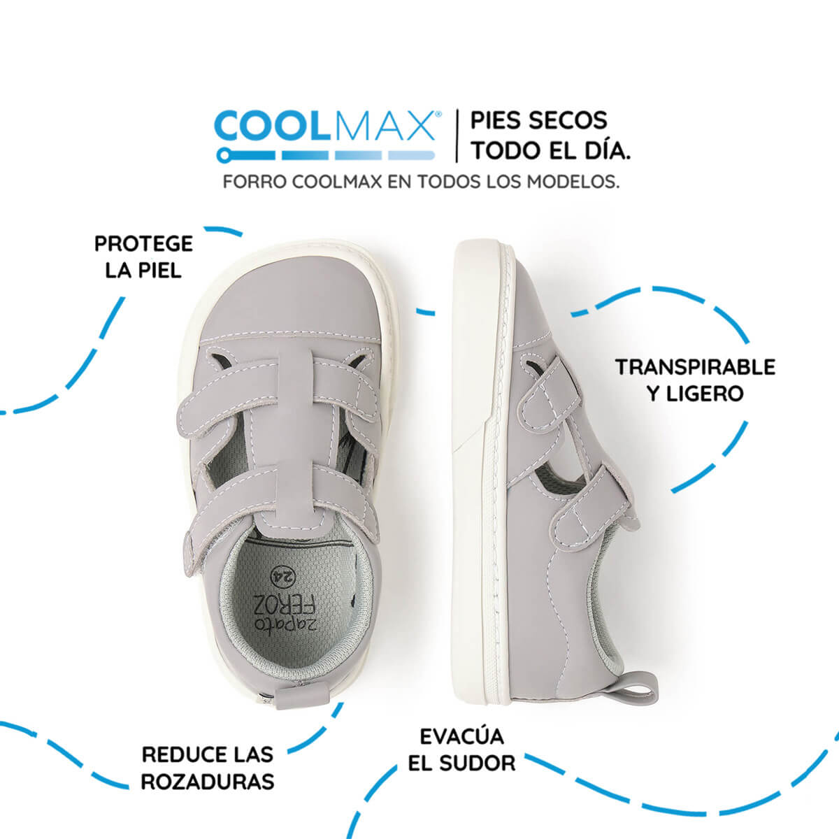 sandalia mayor apertura barefoot infantil gris javea rocker ss26 03