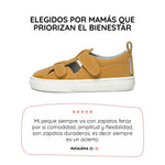 sandalia mayor apertura barefoot infantil mostaza javea rocker ss26 01 | mostaza microfibra nobuck