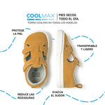 sandalia mayor apertura barefoot infantil mostaza javea rocker ss26 03  | mostaza microfibra nobuck