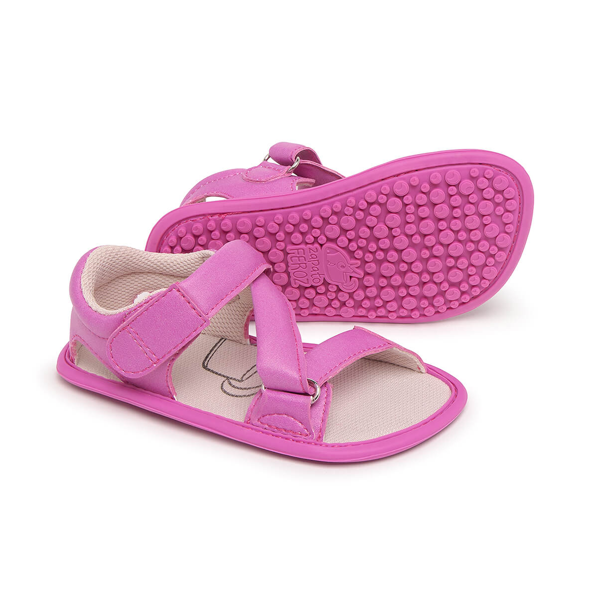 sandalia minimalista respetousa infantil fresa oliva rocker ss25 02 | Fresa Microfibra Nobuck
