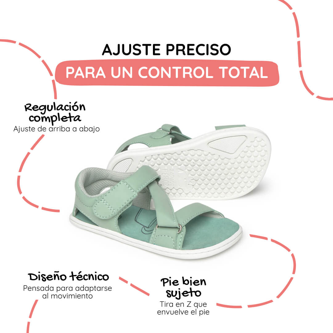 sandalia minimalista respetousa infantil mint oliva rocker ss26 02