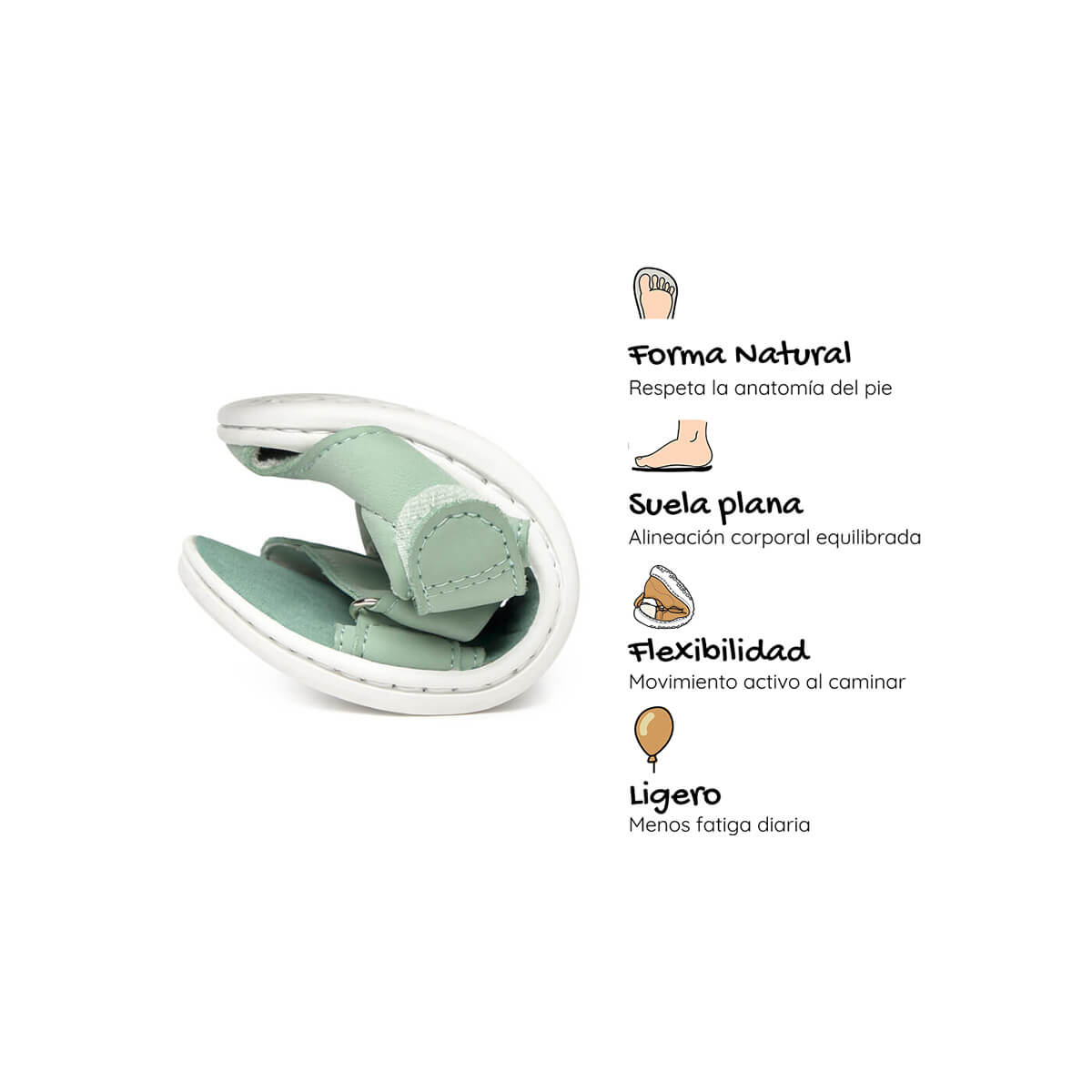 sandalia minimalista respetousa infantil mint oliva rocker ss26 04