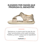 sandalia minimalista respetousa infantil oro dorado oliva rocker ss26 01 | Oro Microfibra