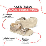 sandalia minimalista respetousa infantil oro dorado oliva rocker ss26 02 | Oro Microfibra