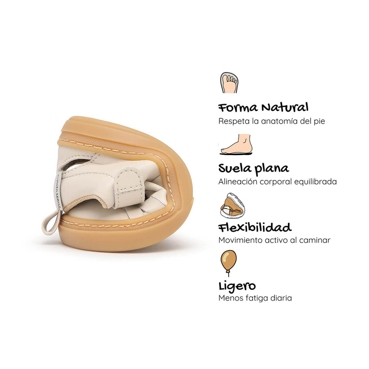 sandalia trenzada barefoot infantil beige tabarca rocker ss26 04