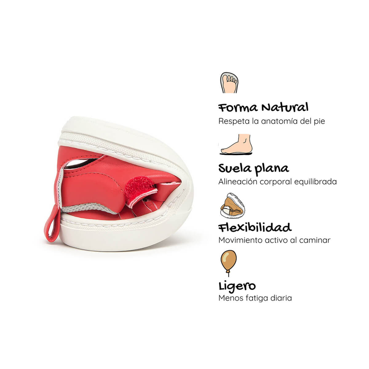 sandalia trenzada barefoot infantil rojo tabarca rocker ss26 04