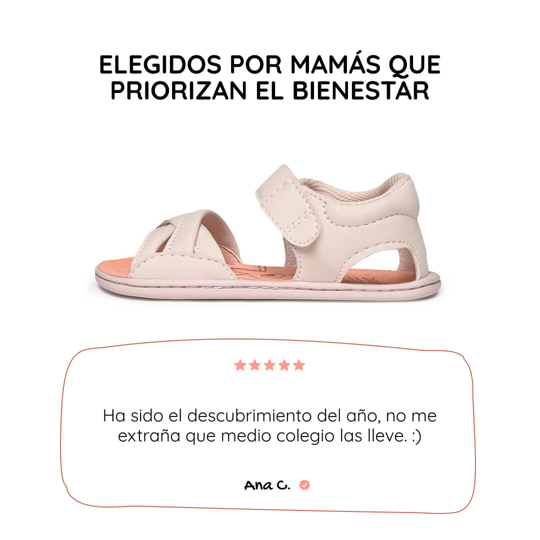 sandalia trenzada barefoot infantil rosa palo gandia rocker ss26 Palo 01