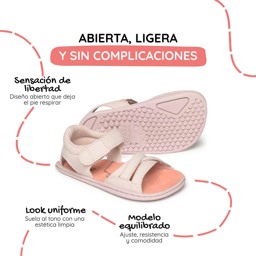 sandalia trenzada barefoot infantil rosa palo gandia rocker ss26 Palo 02