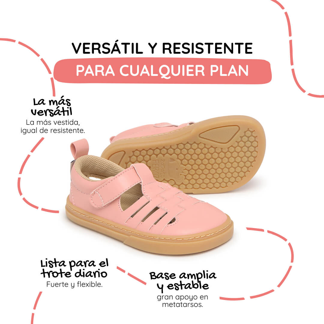 sandalia trenzada barefoot infantil rosa tabarca rocker ss26 02